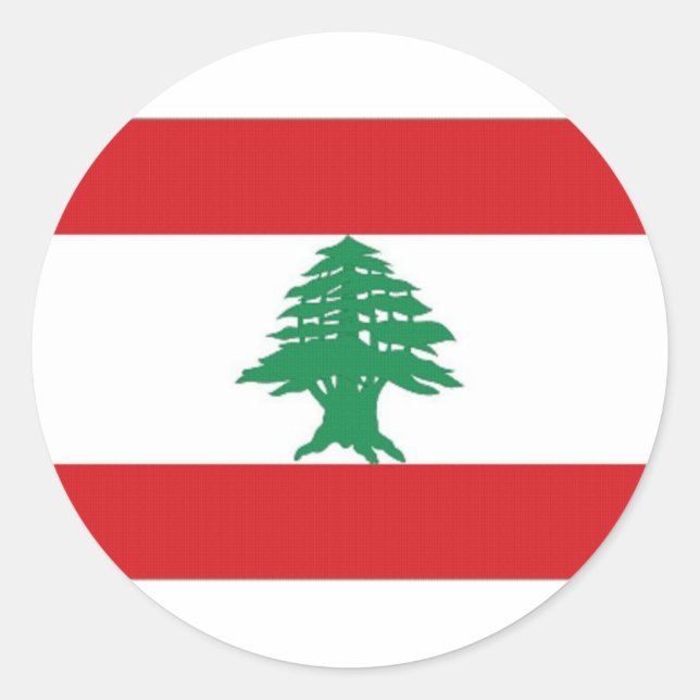 Lebanon National Flag Classic Round Sticker (Front)