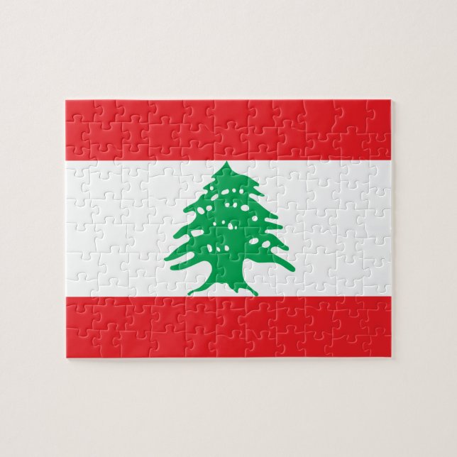 Lebanon National World Flag Jigsaw Puzzle (Horizontal)