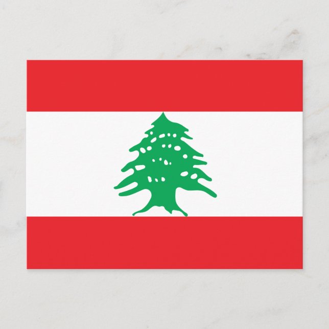 Lebanon National World Flag Postcard (Front)
