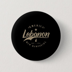 Lebanon New Hampshire  6 Cm Round Badge