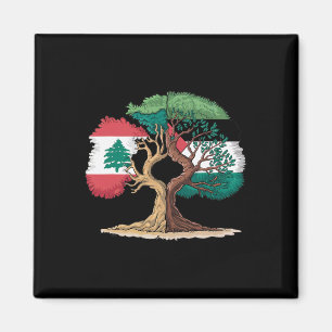 Lebanon Palestine Flag Lebanese Palestinian United Magnet