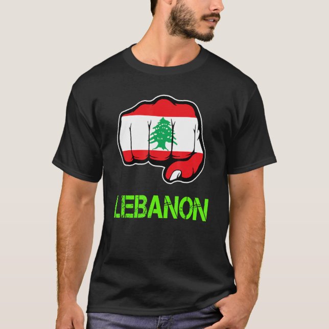 Lebanon Punch Lebanon Flag Lebanese Independence D T-Shirt (Front)