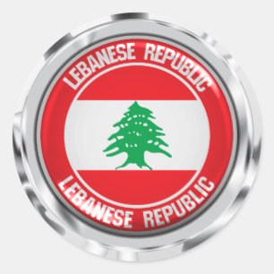 Lebanon Round Emblem Classic Round Sticker