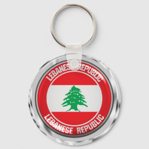 Lebanon Round Emblem Key Ring