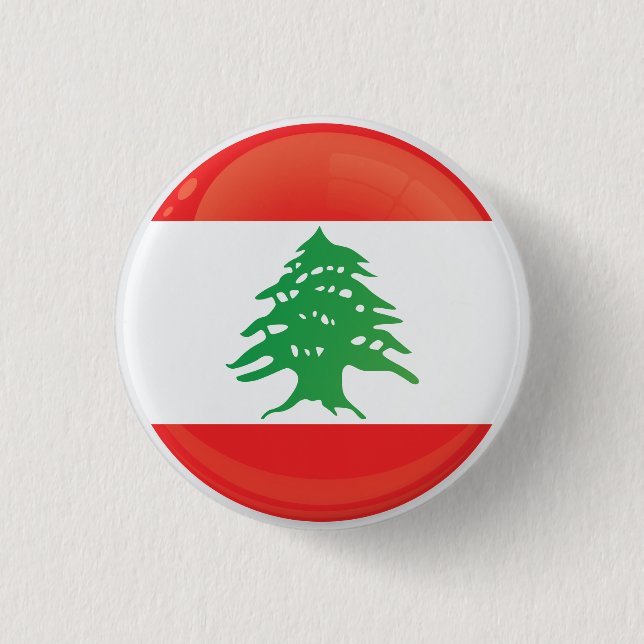Lebanon  Round Icon Flag 3 Cm Round Badge (Front)