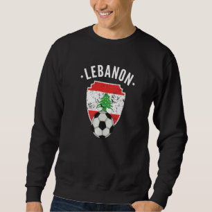 Lebanon Soccer Lebanon Flag Football Lebanese Prid Sweatshirt