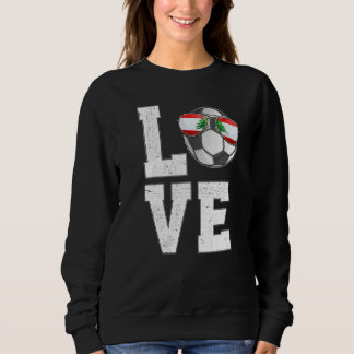 Lebanon Soccer Love Lebanese Fan Flag Sweatshirt