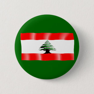 Lebanon Waving Flag Button