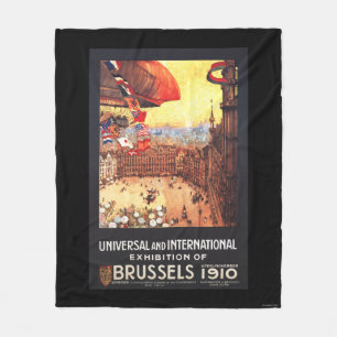 Lebaudy Airship with World Flags at Expo Fleece Blanket