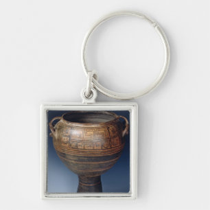 Lebes decorated with a geometric pattern key ring
