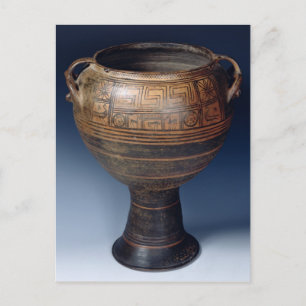 Lebes decorated with a geometric pattern postcard