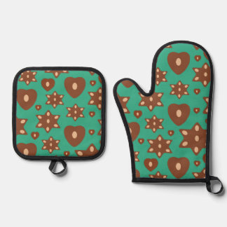 Lebkuchen mit Mandeln Oven Mitt & Pot Holder Set