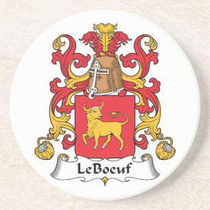 LeBoeuf Family Crest Coaster
