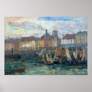 Lebourg - Port Of Dieppe 1893 Poster