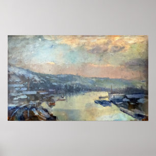 Lebourg - The Seine At Rouen In Winters Poster