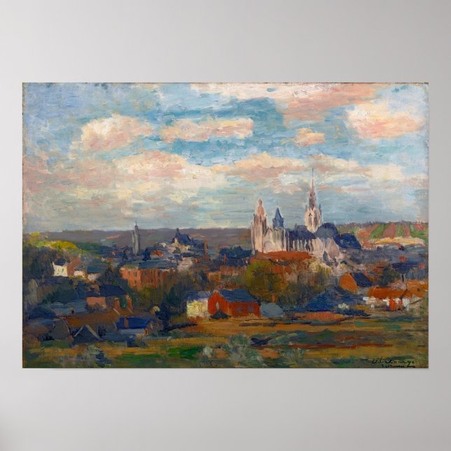 Lebourg - View Of Evreux Notre Dame Paris 1897 Poster (Front)