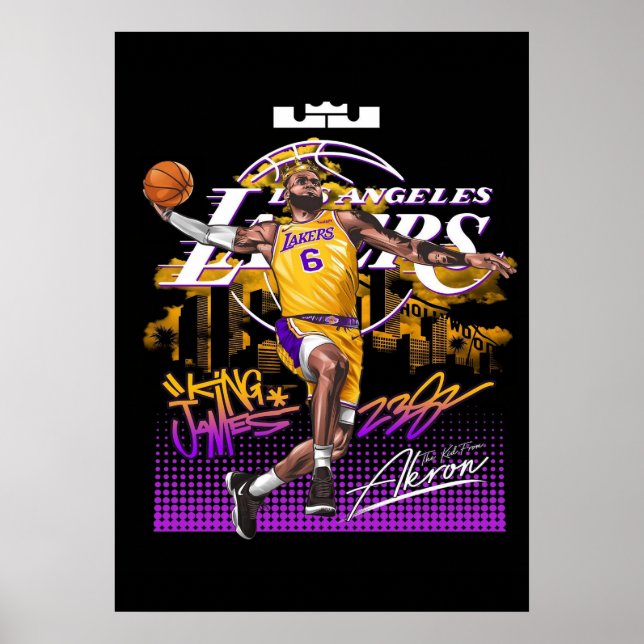 lebron james, nba, basketball, king james, slam du poster (Front)