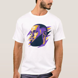 LeBron James Stylized Portrait Illustration T-Shirt