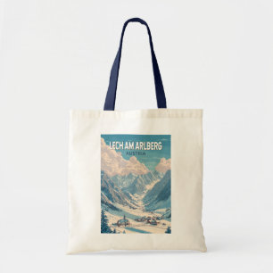 Lech am Arlberg Austria Illustration Travel Art Tote Bag