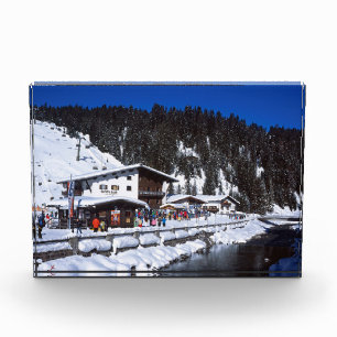 Lech Austria Winter Holiday Card Poster Photo Block