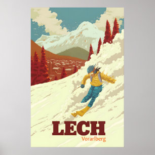 Lech Ski Resort Travel Poster