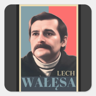 lech walesa square sticker
