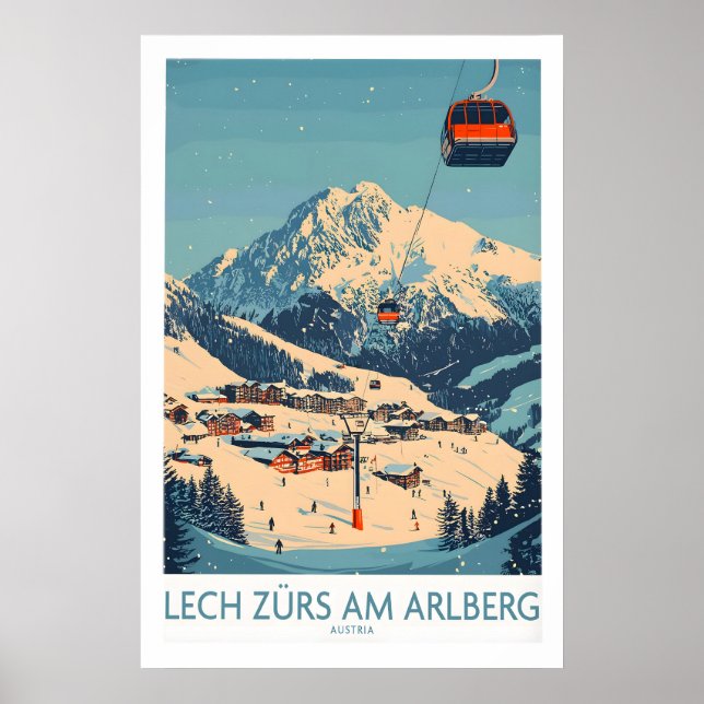Lech Zürs am Arlberg Ski Wall Art Poster 1 (Front)