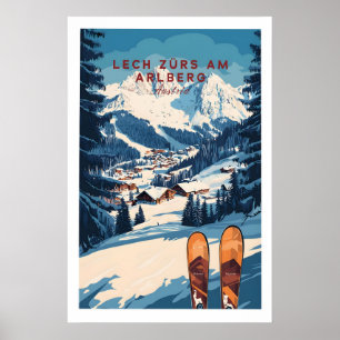 Lech Zürs am Arlberg Ski Wall Art Ski Print 1