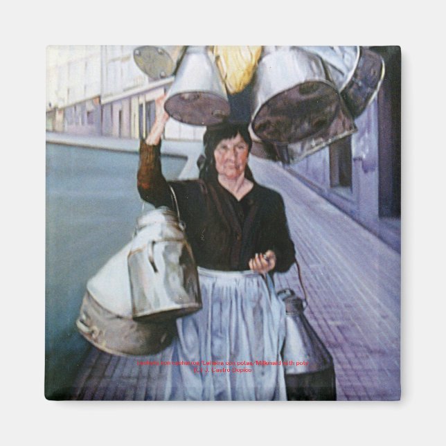Lechera con cacharros/Milkmaid with pots Magnet (Front)
