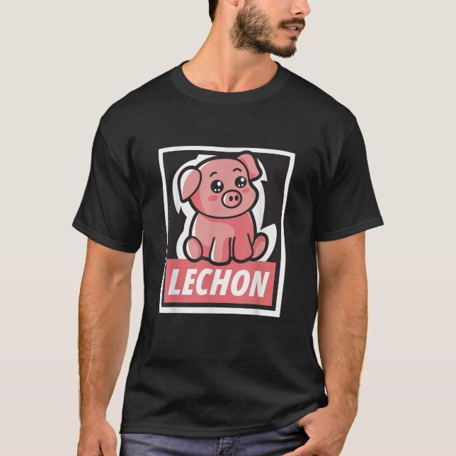 Lechon Philippines Funny Filipino Food Pork Kawaii T-Shirt (Front)