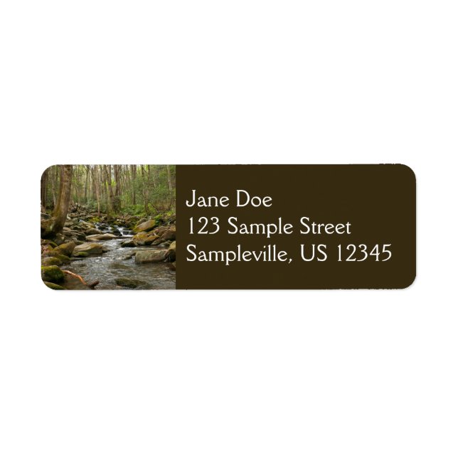 LeConte Creek at Great Smoky Mountains Return Address Label (Front)