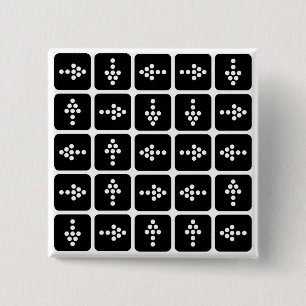 LED Arrow Square 15 Cm Square Badge