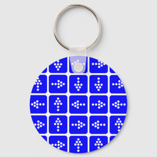 LED Arrow Square Blue Key Ring