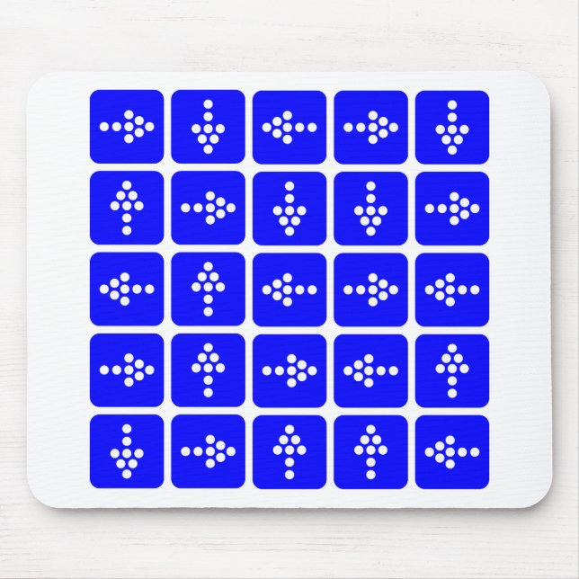 LED Arrow Square Blue Mouse Pad (Front)