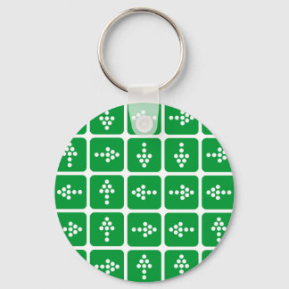 LED Arrow Square Green Key Ring