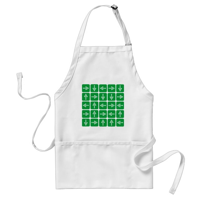 LED Arrow Square Green Standard Apron (Front)
