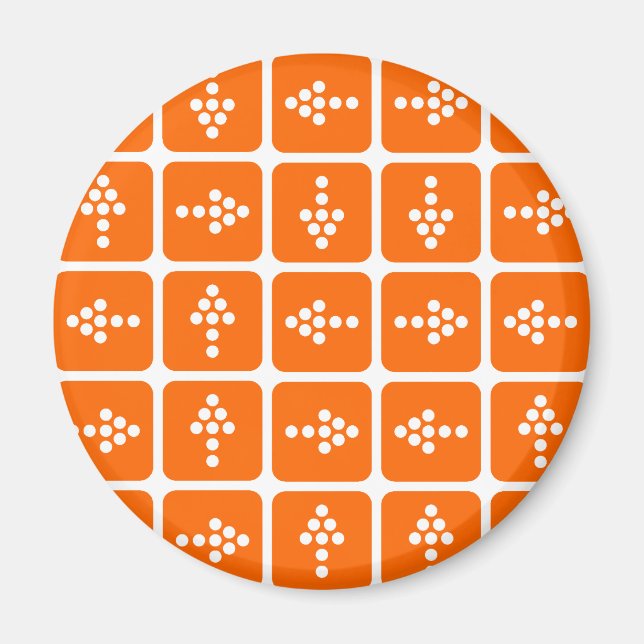 LED Arrow Square Orange Magnet (Front)