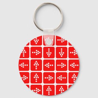LED Arrow Square Red Key Ring