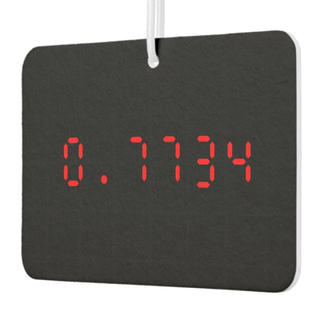 LED Calculator Hello | 0.7734 Car Air Freshener (Left)