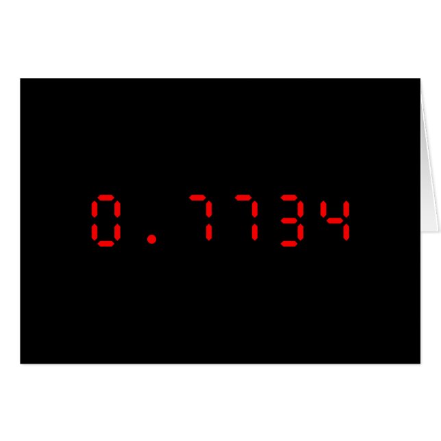 LED Calculator Hello | 0.7734 Card (Front Horizontal)