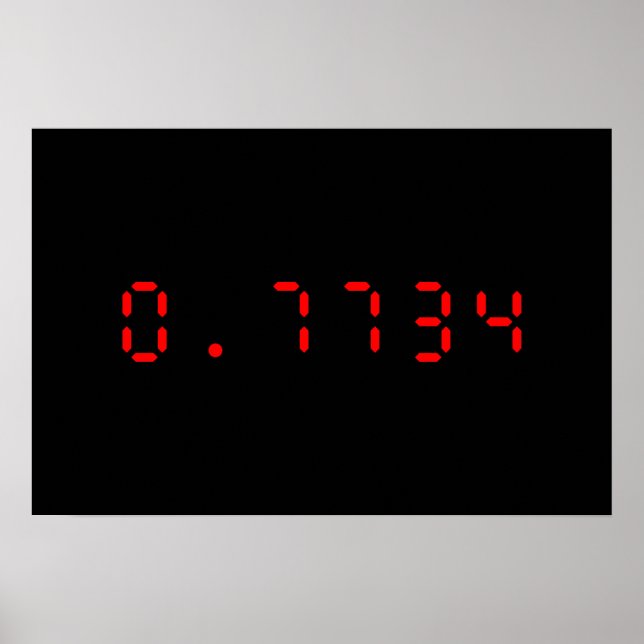 LED Calculator Hello | 0.7734 Poster (Front)
