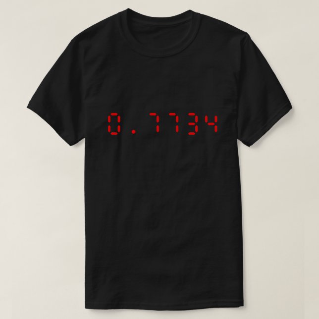 LED Calculator Hello | 0.7734 T-Shirt (Design Front)