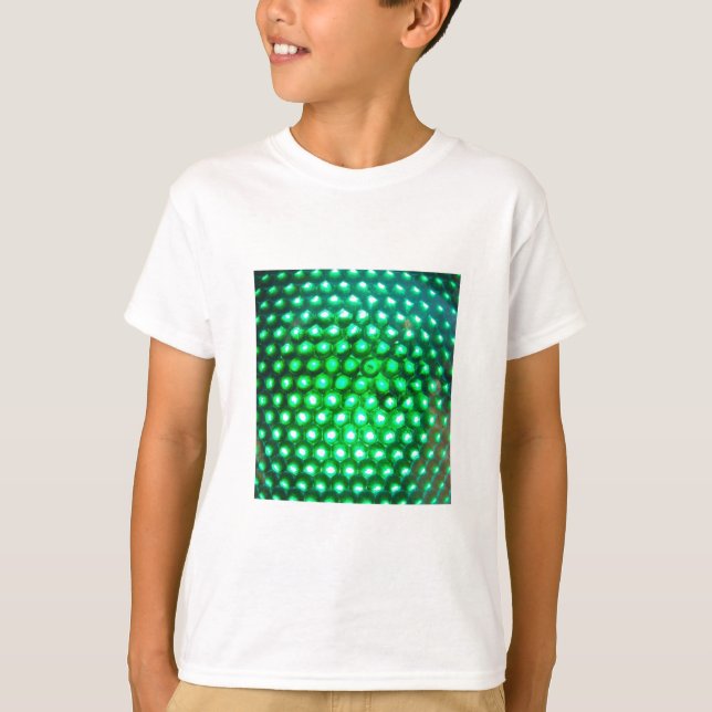 LED-green-lights948 DISCO BALL GREEN NEON LIGHTS F T-Shirt (Front)