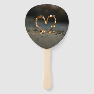 LED Heart Wedding Hand Fan | Set of 10