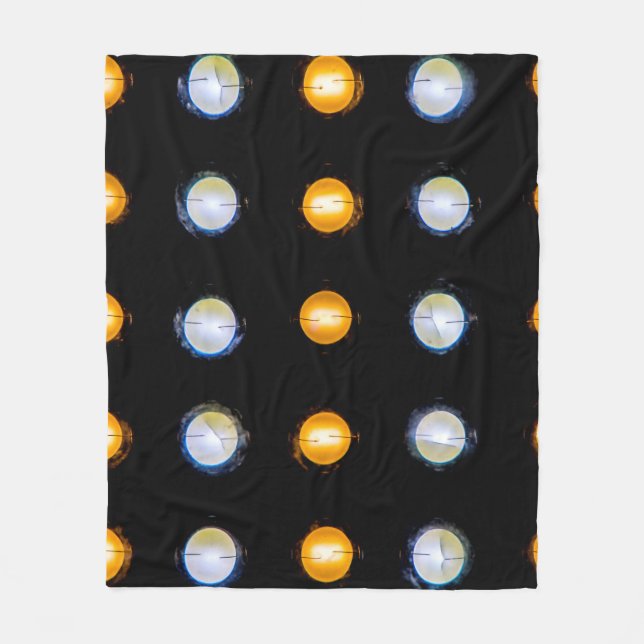 LED lights closeup abstract background. Fleece Blanket (Front)