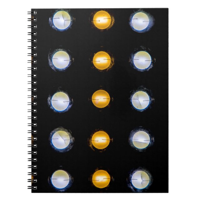 LED lights, closeup abstract background. Notebook (Front)