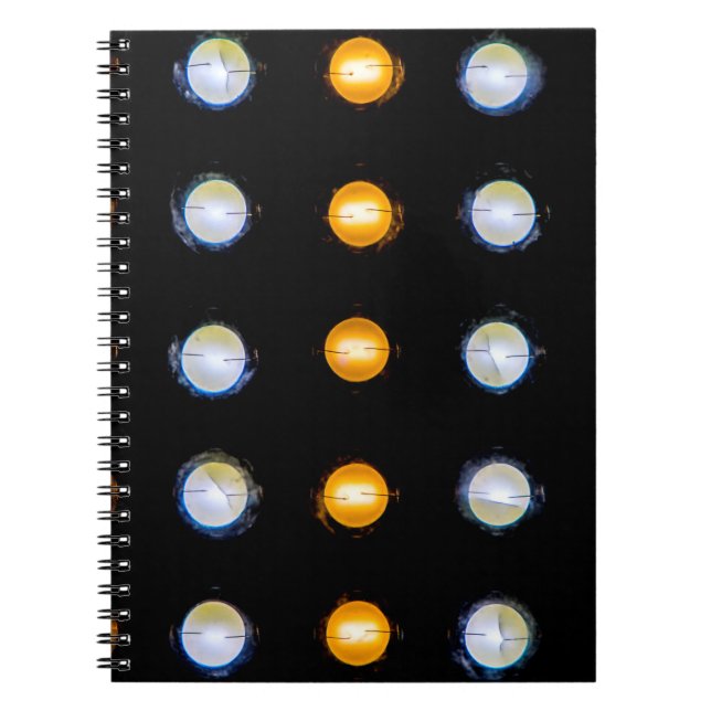 LED lights closeup abstract background. Notebook (Front)