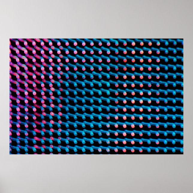 LED lights on the billboard. This is blurred photo Poster (Front)