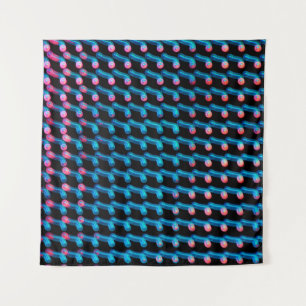 LED lights on the billboard. This is blurred photo Tapestry