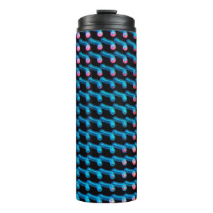 LED lights on the billboard. This is blurred photo Thermal Tumbler